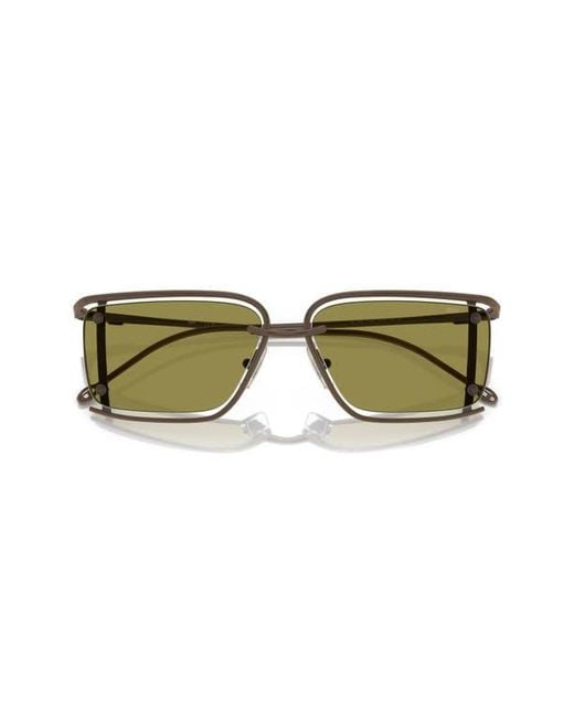 DIESEL Green 57Mm Rectangular Sunglasses