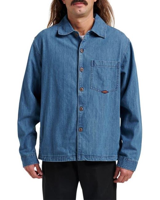 Quiksilver Blue Denim Button-Up Overshirt for men