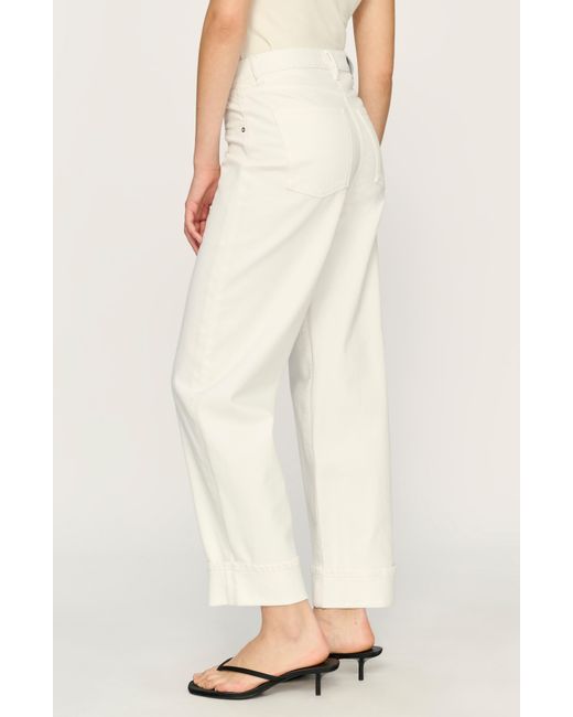 DL1961 White Thea Relaxed Tapered Boyfriend Ankle Jeans