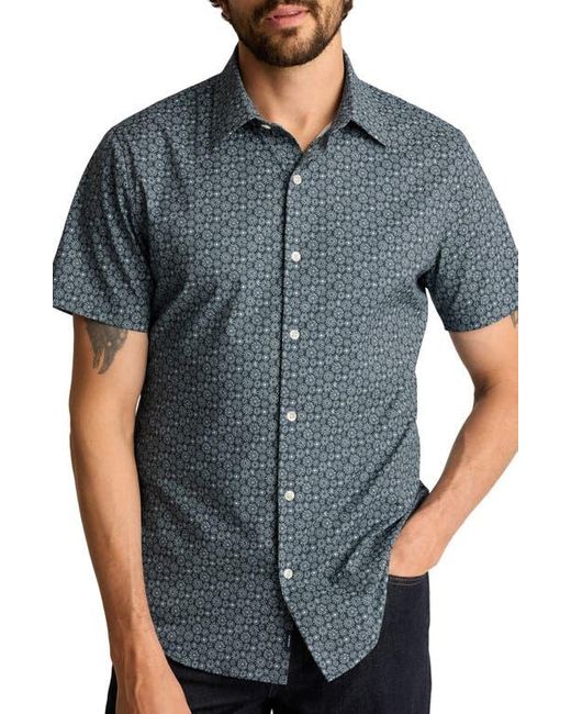 Bonobos Gray Sun Print Tech Short Sleeve Button-Up Shirt for men