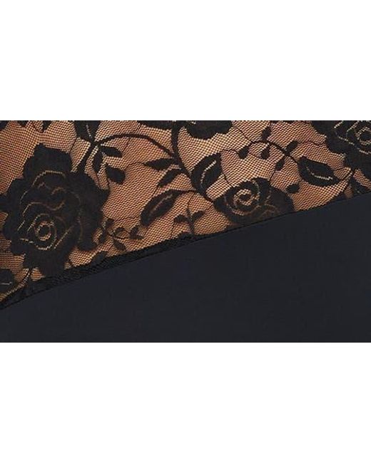 Princess Polly Black Covington Lace Panel Long Sleeve Minidress