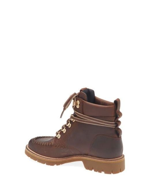 Rag & Bone Brown Cameron Lug Sole Waterproof Leather Bootie