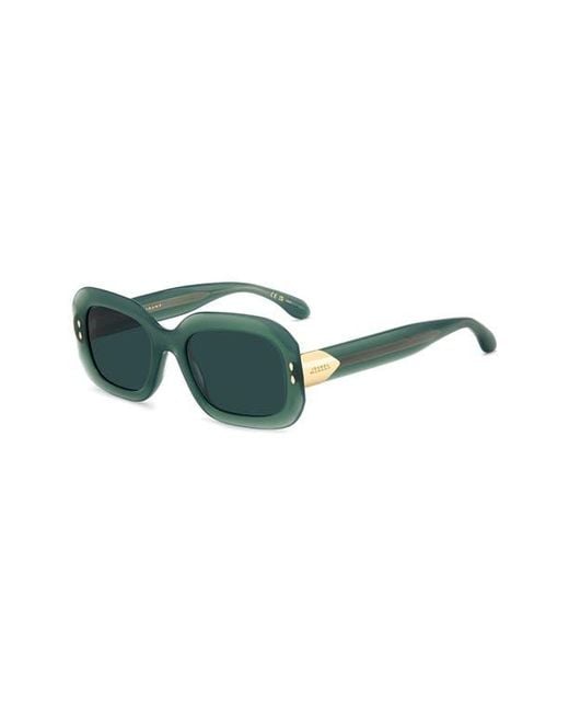Isabel Marant Green 53Mm Rectangular Sunglasses