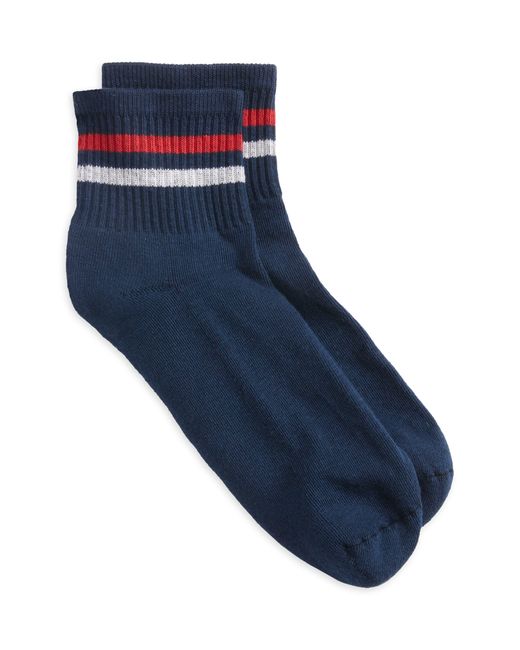 American Trench Blue Stripe Ankle Socks for men