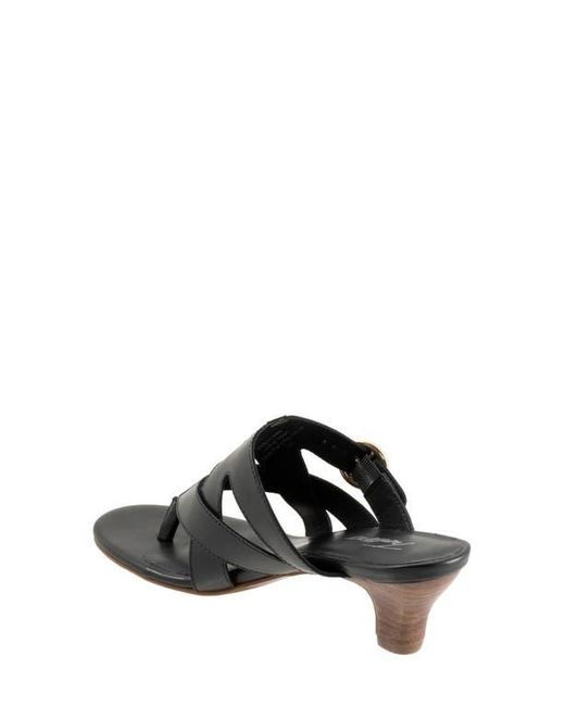 Trotters Black Nikki Kitten Heel Flip Flop