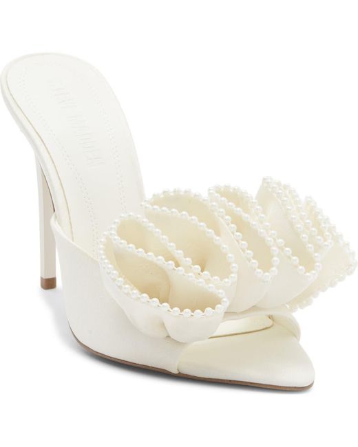 Steve Madden White Affinity Slide Sandal