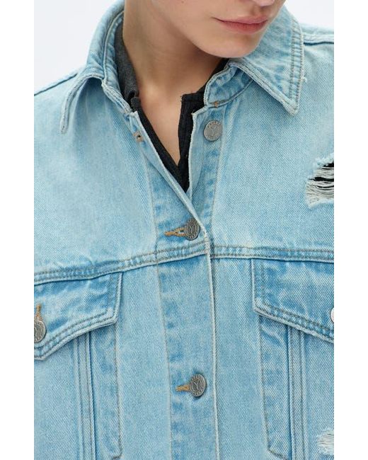 Bayeas Blue Loose Denim Jacket