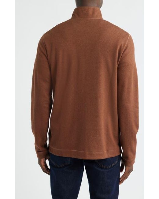 Johnston & Murphy Brown Icon Reversible Quarter Zip for men