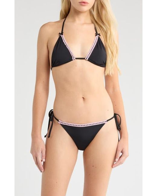 PacSun Black Lacey Day Side Tie Swim Bottoms