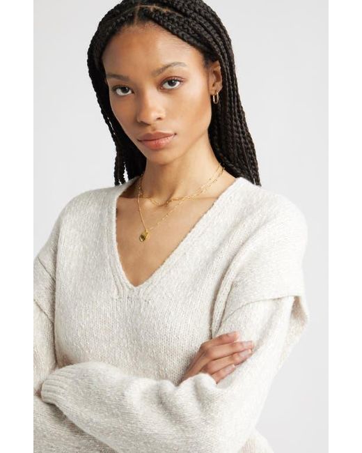 Nordstrom White Demi Fine Layered Pendant Necklace