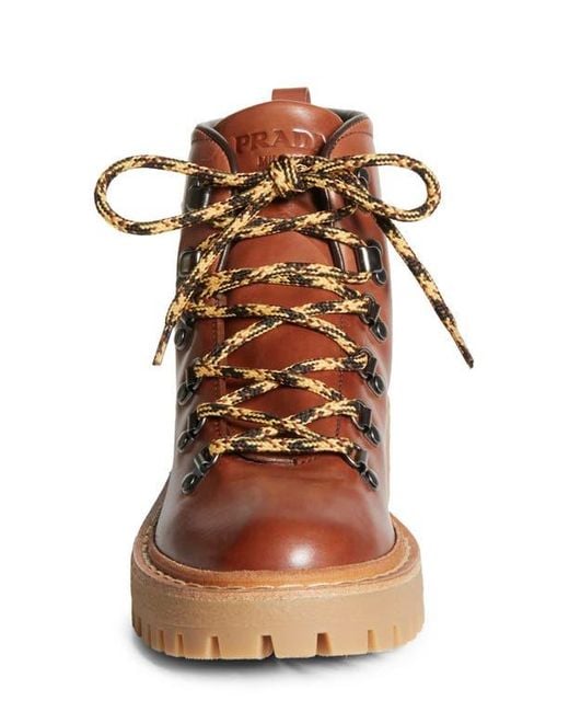 Prada Brown St. Moritz Hiking Boot