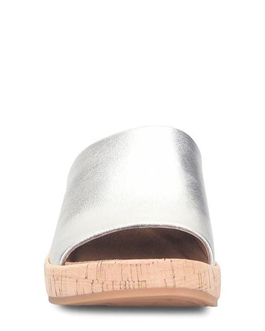 Söfft White Cass Platform Slide Sandal
