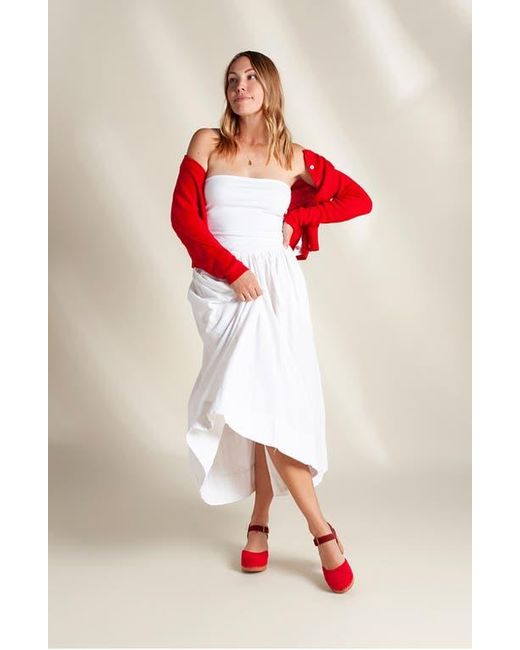 Charlotte Stone White Maud Ankle Strap Platform Clog