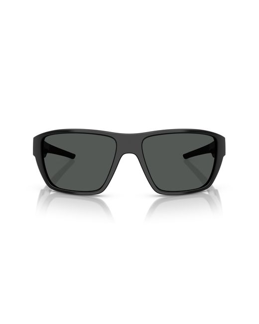 Scuderia Ferrari Black 61Mm Rectangular Sunglasses for men