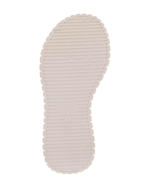 MIA Metallic Zamara Raffia Wedge Platform Sandal