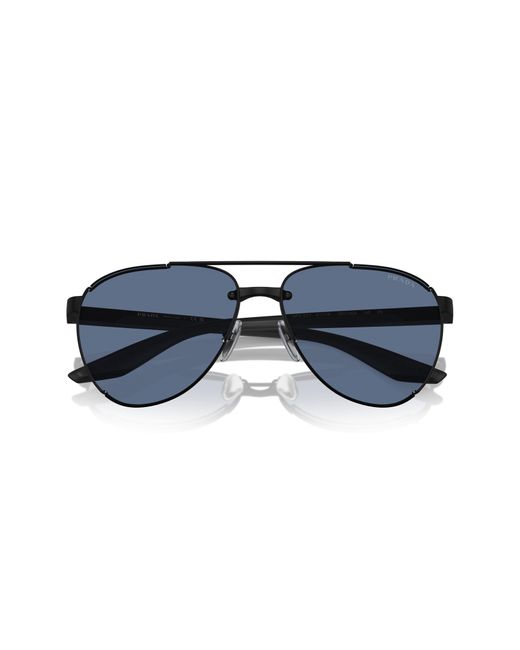 Prada Sport Blue 61mm Pilot Sunglasses for men