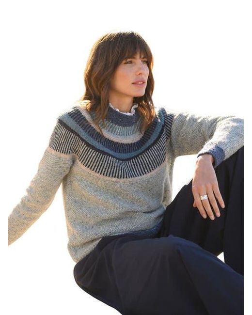 Celtic & Co. Blue Statement Donegal Wool Sweater