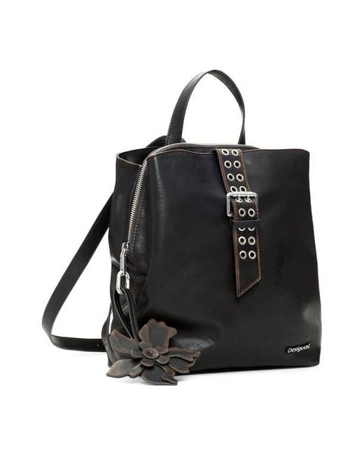 Desigual Black Mini Grommet Strap Backpack