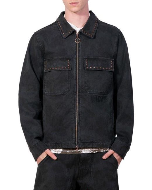 Pleasures Black Studded Denim Jacket for men