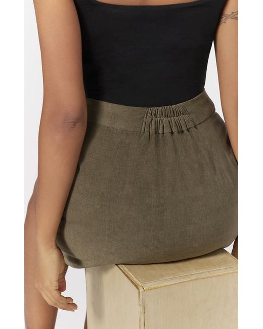 Aam The Label Green The Cord Mini Skirt