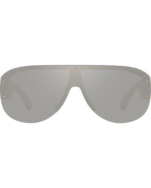 Versace Gray 148Mm Shield Sunglasses for men