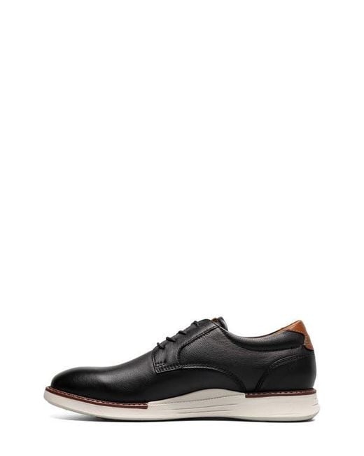 Florsheim Black Launch Plain Toe Derby for men