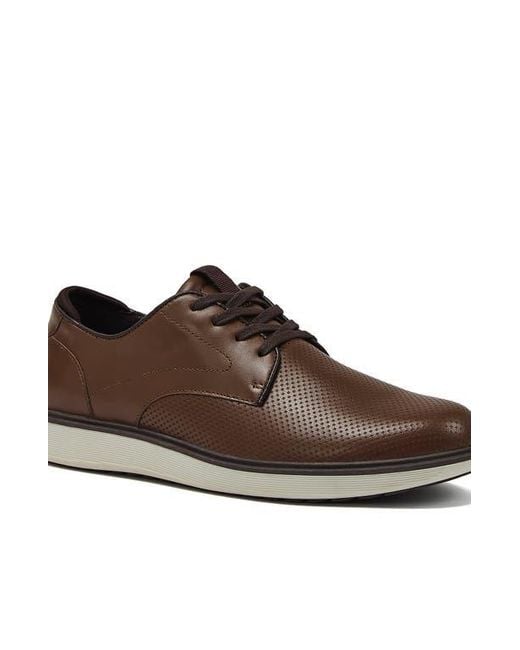 Lands' End Men's Brown Leather Lace Up Derby Oxfords Lands' End Men's Brown Leather Lace Up Derby Oxfords