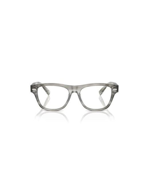 Brunello Cucinelli Gray 54Mm Rectangle Optical Glasses for men