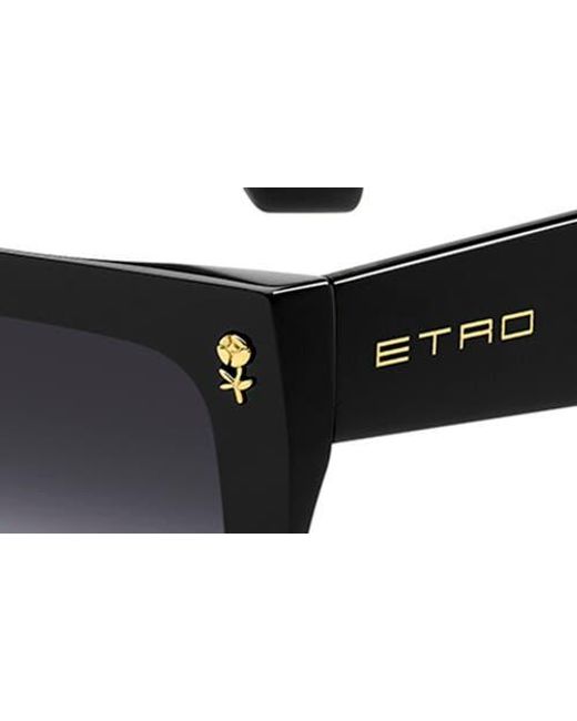 Etro Black 52Mm Square Sunglasses