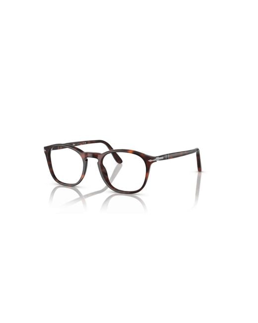 Persol Brown 52Mm Square Optical Glasses for men