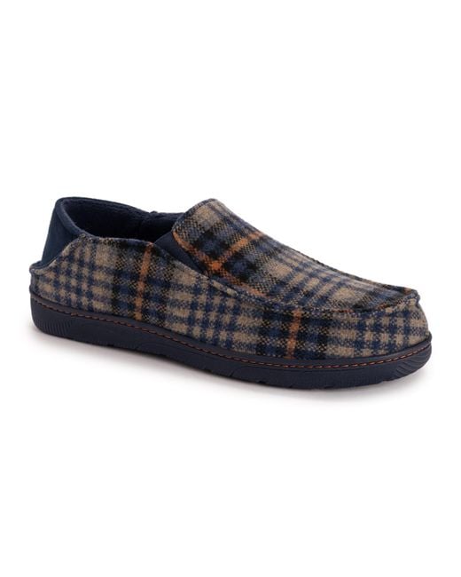 Muk Luks Blue Owen Step-Down Slipper for men