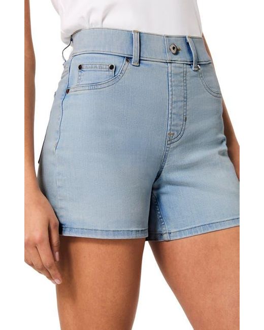 Spanx Blue Pull-On High Waist Denim Shorts