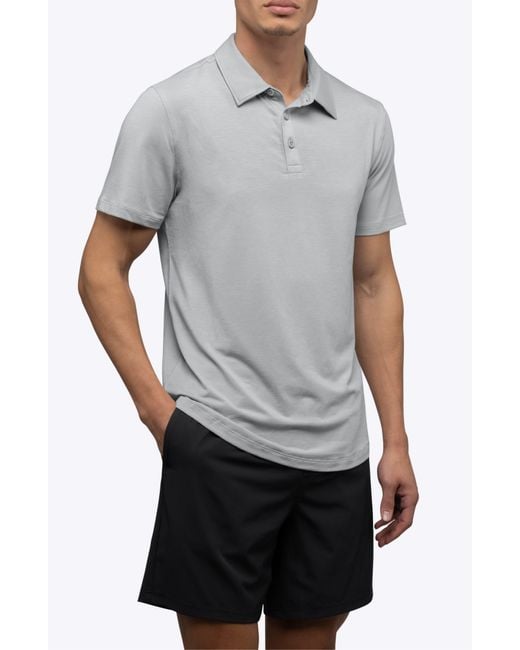 Cuts Gray Crossover Polo for men