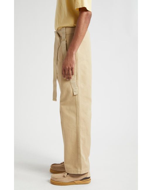 Jacquemus Natural Le Pantalon Marrone Belted Pants for men