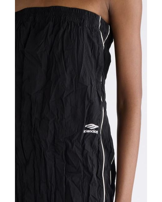 Balenciaga Black Strapless Tracksuit Minidress
