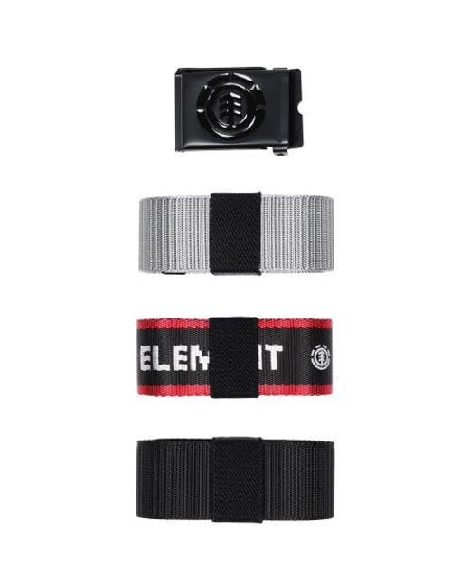 Element Black Beyond 2.0 + Logo Web Belts 3-Pack