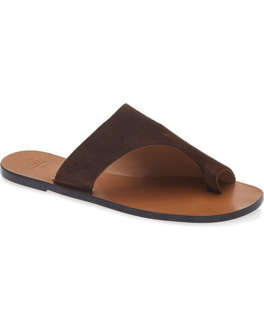 Atp Atelier Brown Rosa Toe Loop Sandal