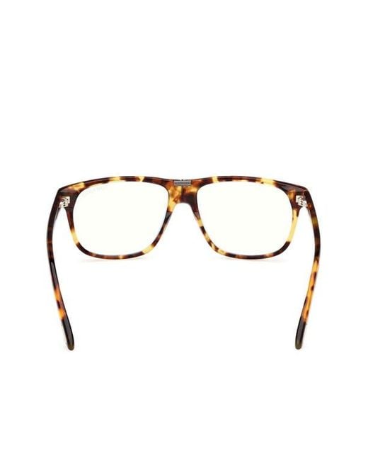 Tom Ford Brown 56Mm Pilot Light Blocking Glasses for men