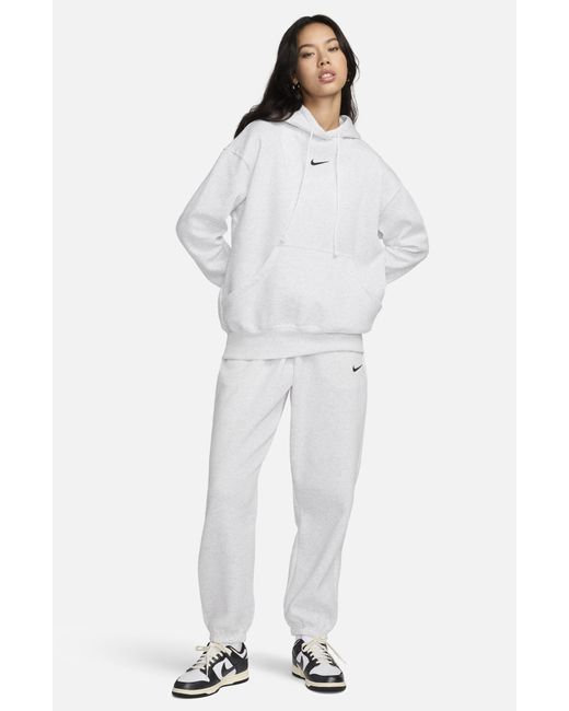 Nike White Sportswear Phoenix Oversize Fleece Hoodie