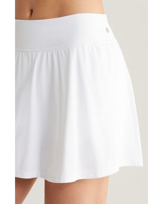 Zella White Luxe Lite Step Out Mid Rise Skort