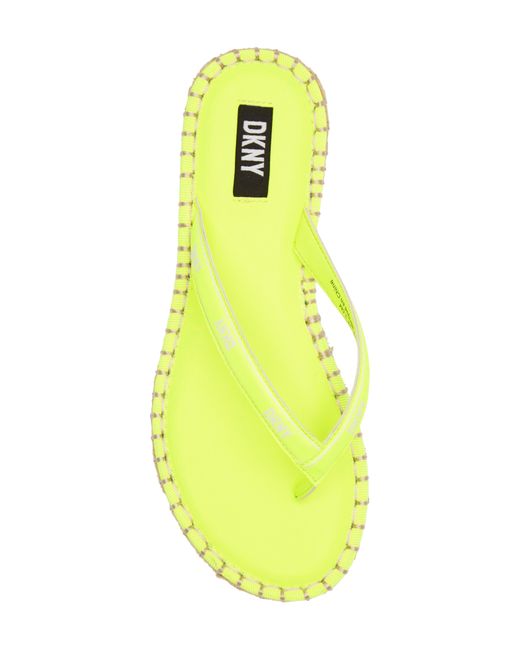 DKNY Yellow Tabatha Flip Flop