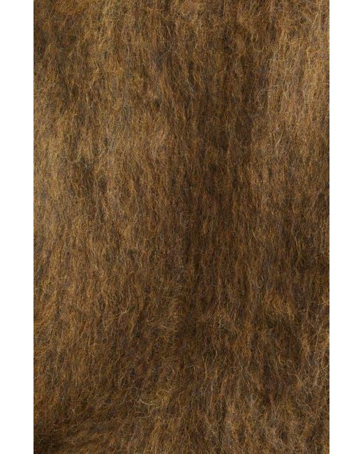 R13 Brown Split Hem Rib Alpaca & Wool Blend Cardigan