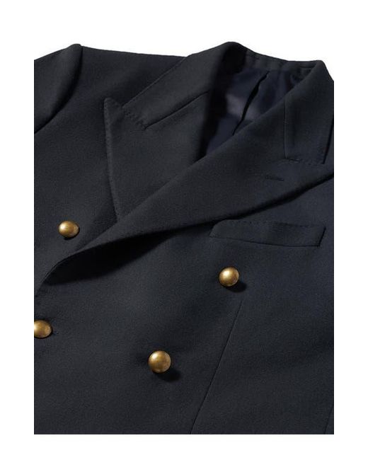 Fortela Blue Double-Breasted Concord Wool Jacket for men