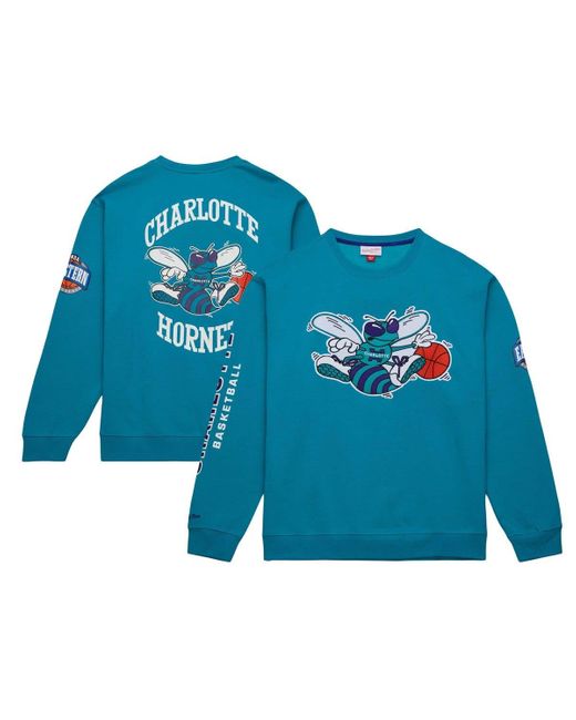 Mitchell & Ness Blue Charlotte Hornets Hardwood Classics There And Back Pullover Sweatshirt At Nordstrom for men