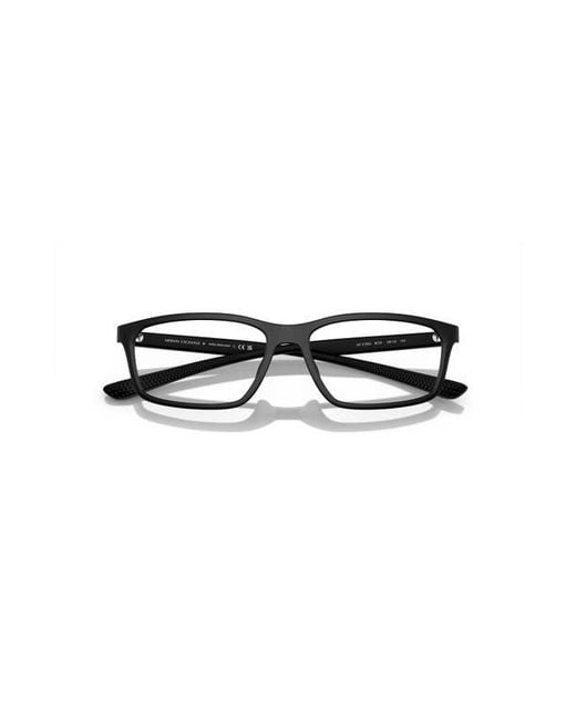 ARMANI EXCHANGE Black 56Mm Rectangle Optical Glasses for men