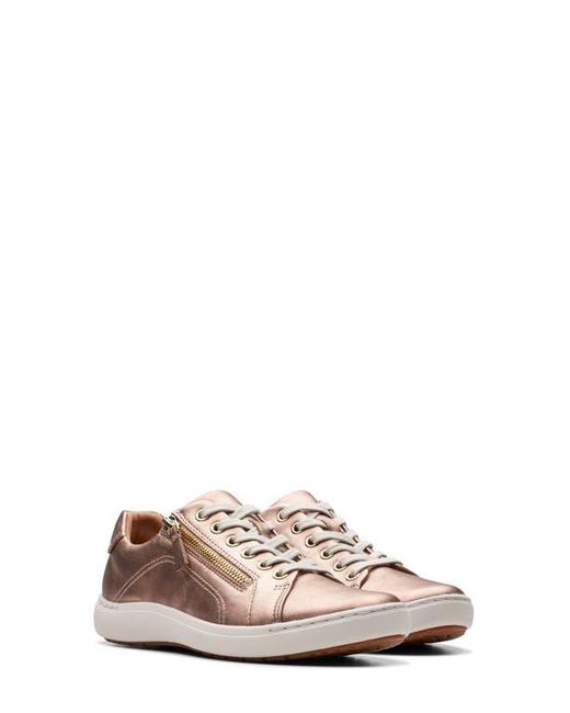 Clarks Pink Nalle Zip Sneaker