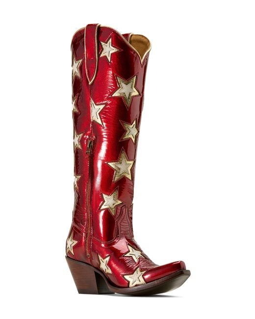 Ariat Red Casanova Star X Toe Western Boot