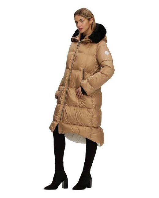 Gorski Natural Apres-Ski Long Jacket With Detachable Toscana Trim