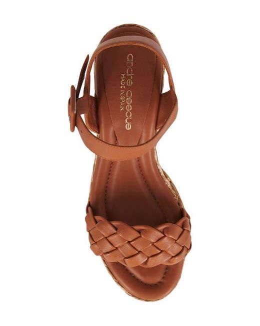 Andre Assous Brown Cecilia Platform Wedge Sandal