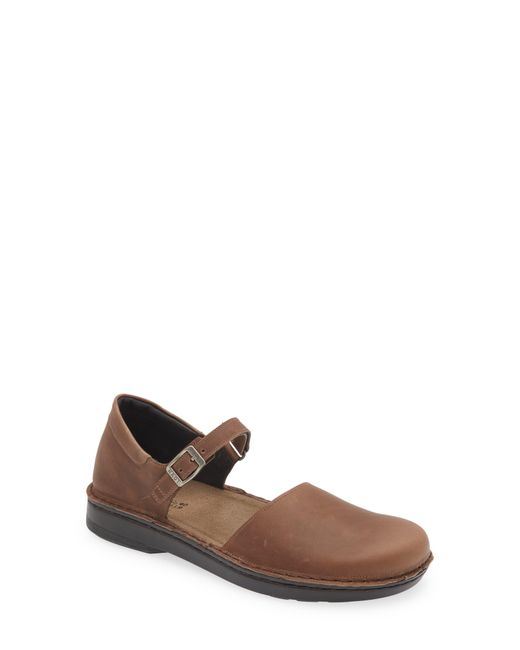 Naot Catania Mary Jane Flat in Brown | Lyst